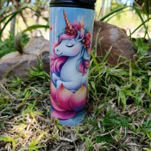 Unicorn Flower Sip & Straw Water Bottle